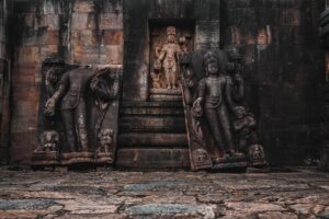 sculptures in ancient temple
